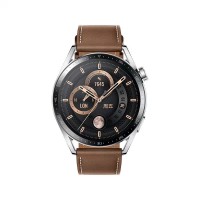 华为 WATCH GT3 46mm时尚款 咖色真皮表带