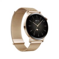 华为 WATCH GT3 42mm雅致款 金色米兰尼斯表带