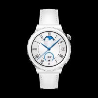 华为手表 Watch GT3pro 43mm 白色真皮表带